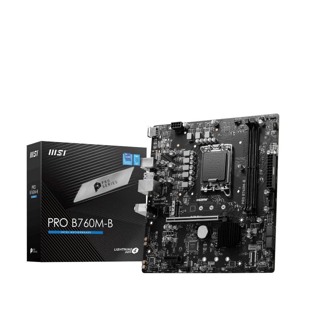 MSI PRO B760M-B DDR4 4800(OC) PCI-E M.2 USB3.2 HDMI mATX