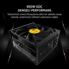 James Donkey JDP850 APFC 12CM 850W Bronze 80+ ATX 3.1 PCI-E 5.1 Power Supply