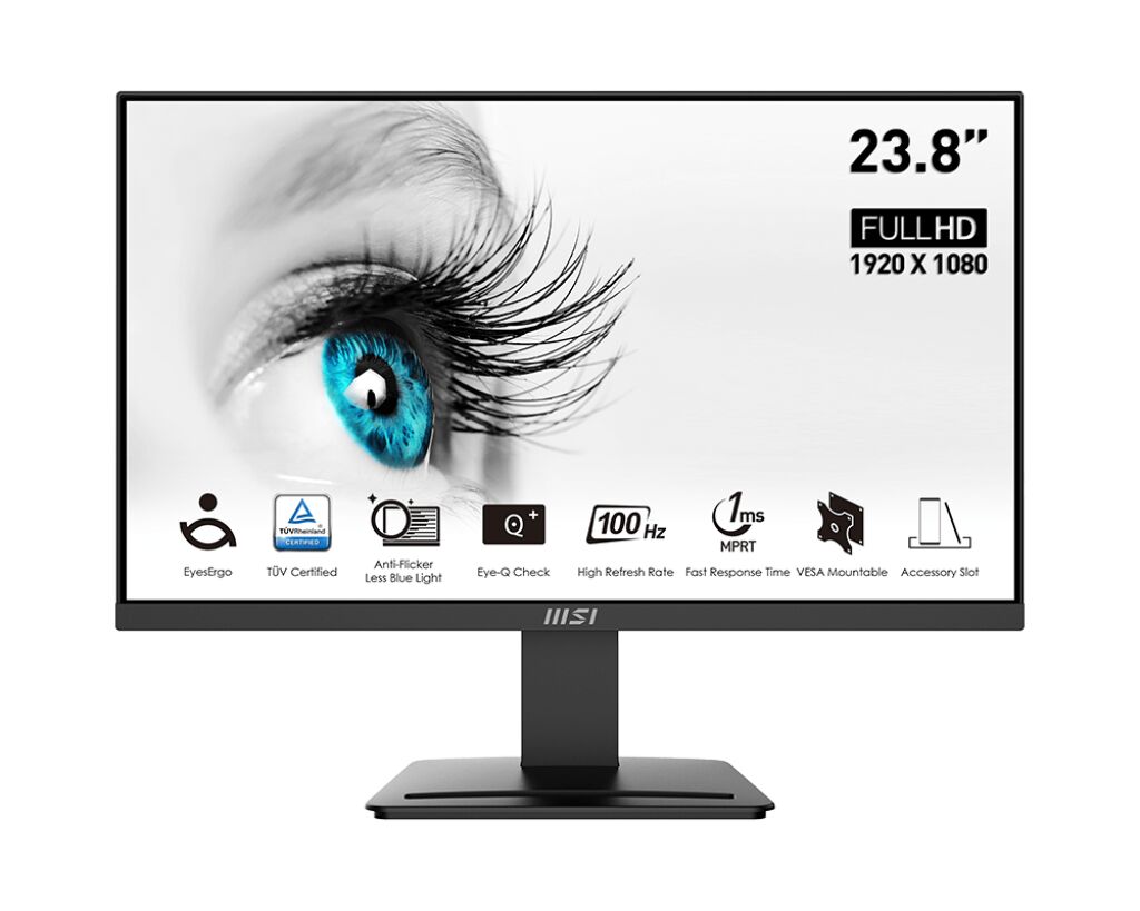 23.8 MSI PRO MP2412 FHD 1MS 100HZ FLAT VA