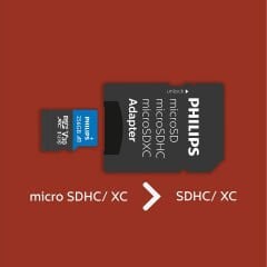 PHILIPS 256GB MICRO SDXC 100 MB/S C10 FM25MP65B/00