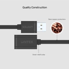 UNITEK USB-A(M) TO USB-A(F) KABLO 1.5MT(Y-C449GBK)