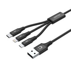 UNITEK USB-A 3in1 HIZLI ŞARJ 1.2MT 2.4A (C14049BK)