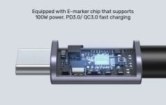 UNITEK TYPE-C HIZLI ŞARJ 90D 2MT 100W(C14123BK-2M)